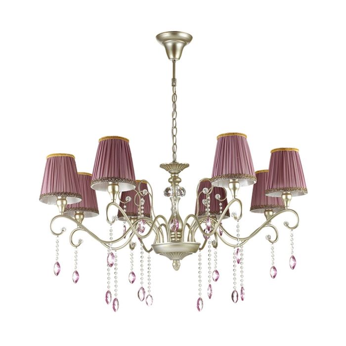 Люстра подвесная GAELLORI 8x40W E14 матовое золото с серебряной патиной 97,9x97,9см