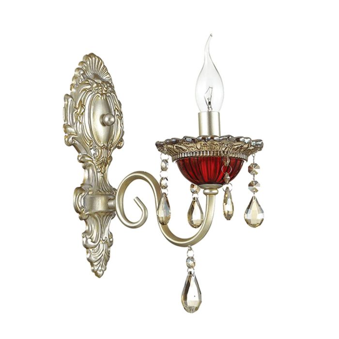 Бра DEZIRA 1x40W E14 матовое серебро 13x32,4см