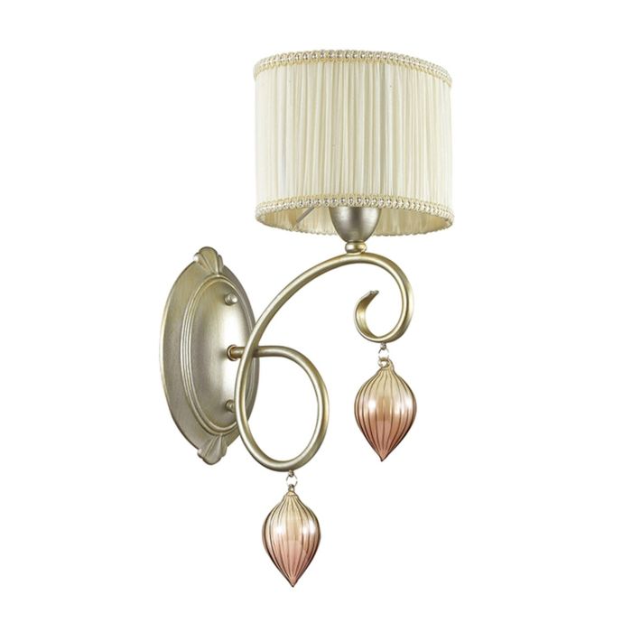 Бра IDERINA 1x40W E14 матовое золото с серебряной патиной 20x33,5см