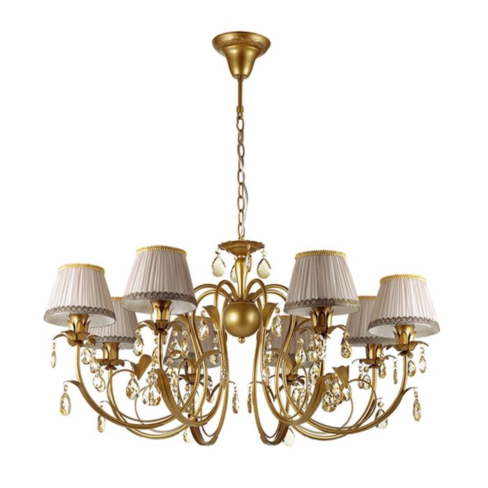 Люстра подвесная CAROLLA 8x40W E14 матовое золото 95,5x95,5см