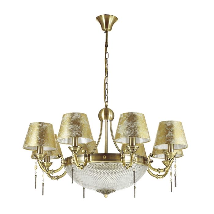 Люстра подвесная FLAVIA 12x40W E14 бронзовый 70x70см