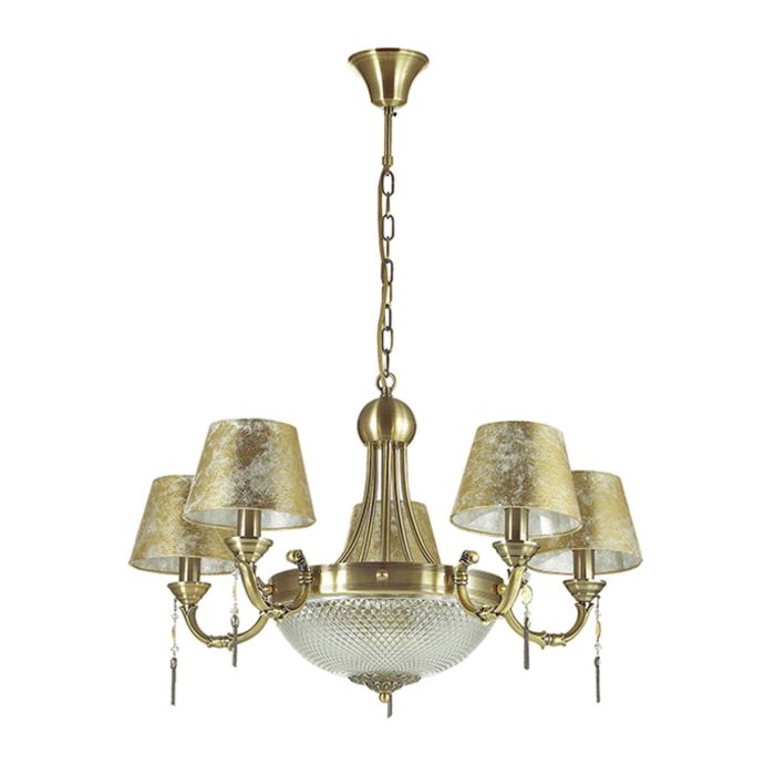 Люстра подвесная FLAVIA 8x40W E14 бронзовый 70x70см