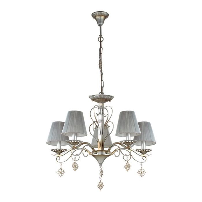 Люстра подвесная NARSISSA 5x40W E14 перламутровый 65x65см