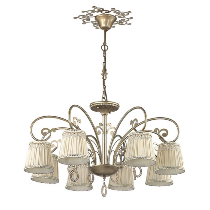 Люстра подвесная OBENA 6x40W E14 перламутровый 76x76см