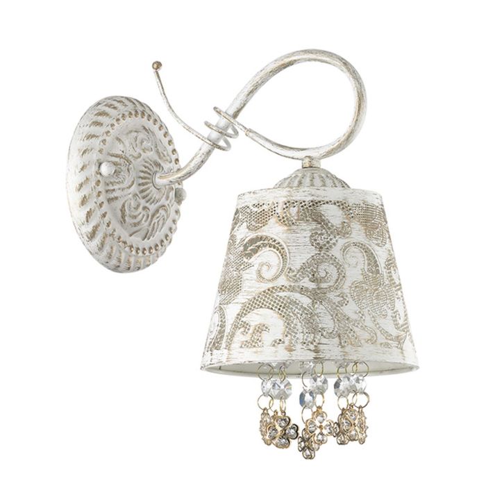 Бра PEPINA 1x40W E14 белый с золотой патиной 15x27см