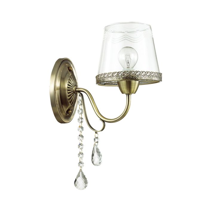 Бра SEBASTINA 1x60W E14 бронзовый 14x38см