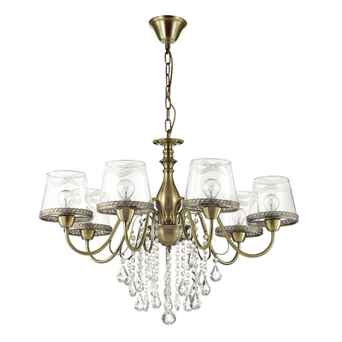 Люстра подвесная SEBASTINA 7x60W E14 бронзовый 75x75см