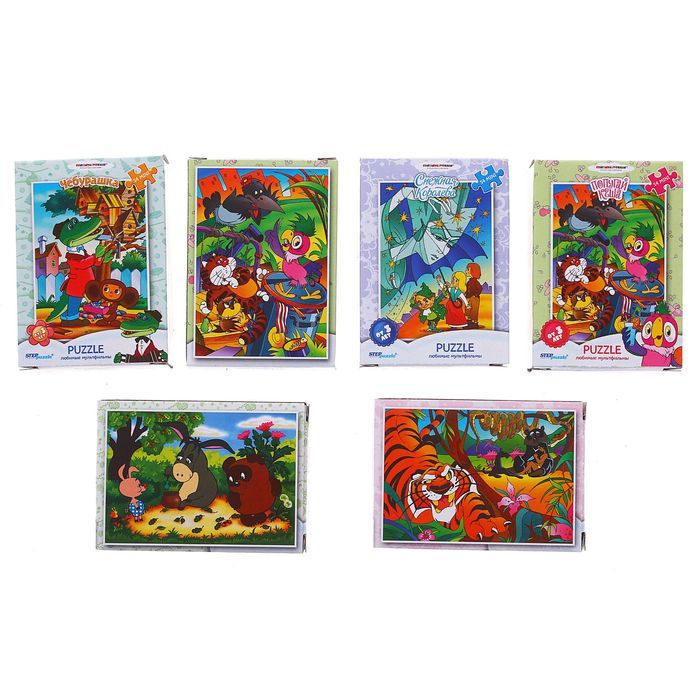 Пазлы "Мультики", 54 элемента, МИКС