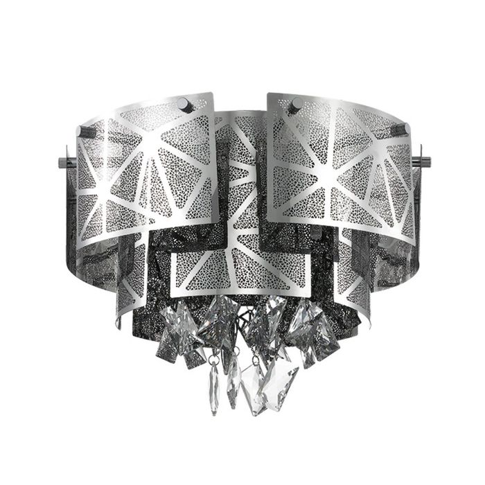 Люстра потолочная HILARY 5x42W G9 хром 43x43x31см