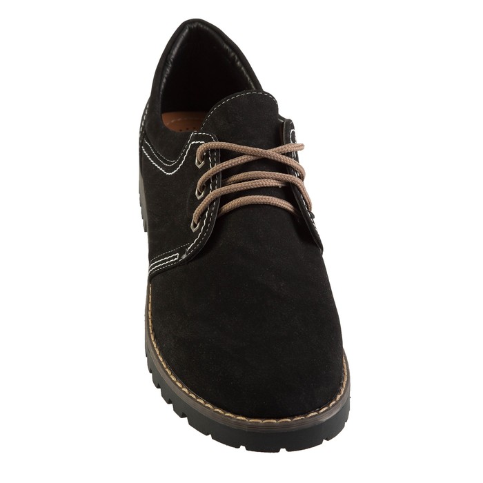 Полуботинки женские, цвет чёрный, размер 38