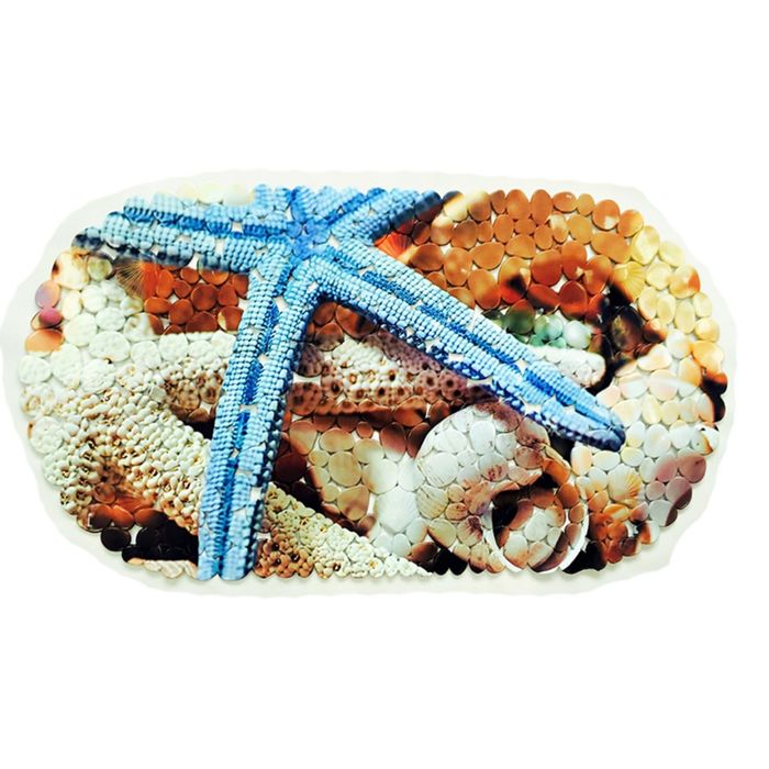 Коврик овальный 69х39 см "Морская звезда"