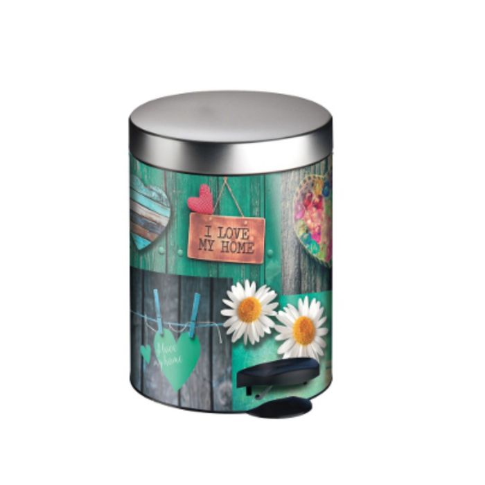 Ведро мусорное с педалью "Мой дом", 5 л