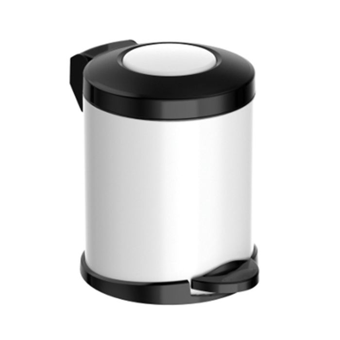 Ведро мусорное с педалью "Матовый белый", 5 л