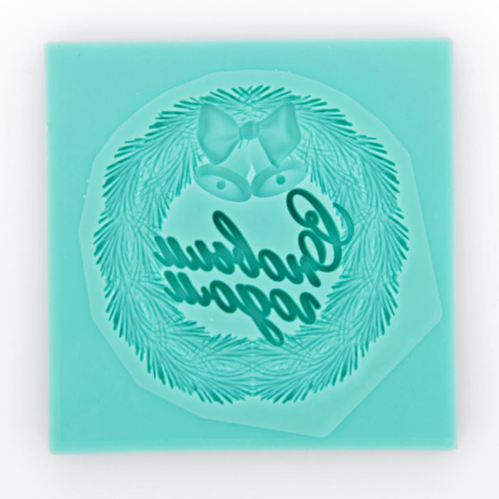 Молд "Венок "С новым годом"