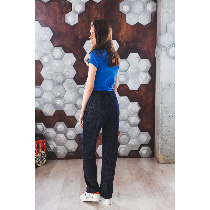 Брюки женские БФ117 цвет синий меланж, р-р 50