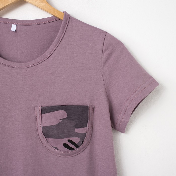 Комплект женский (футболка, брюки) Камуфляж №2 цвет розовый, р-р 48