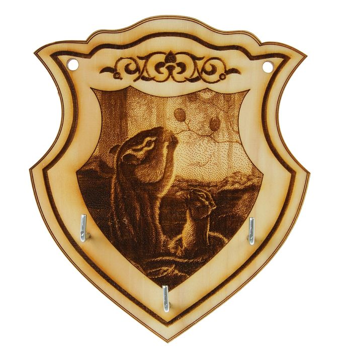 Ключница "Бурундуки" малая,, КЕДР, 15х13см