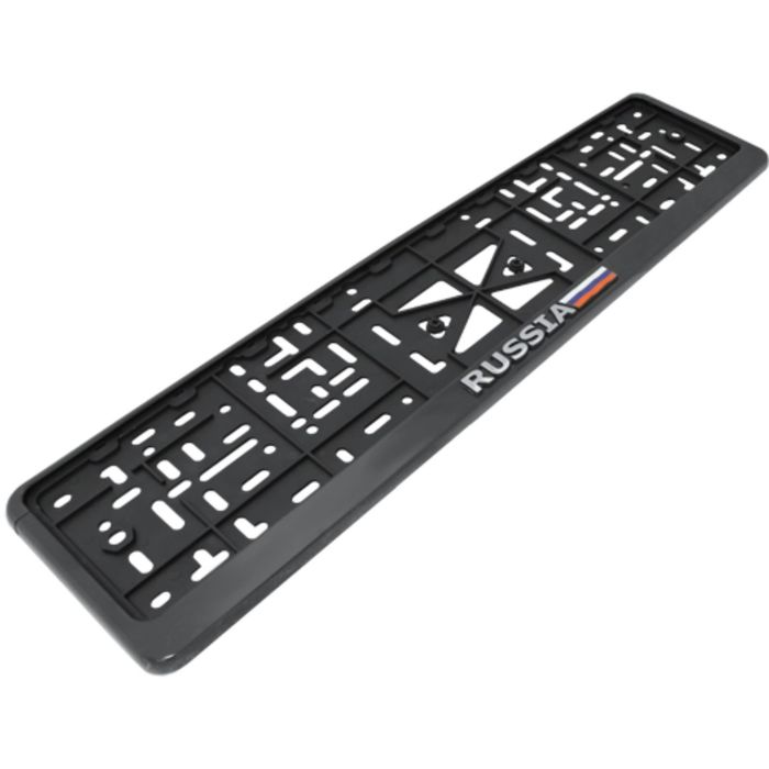 Рамка под номерной знак "Россия" 53,5х13,5 см, чёрный