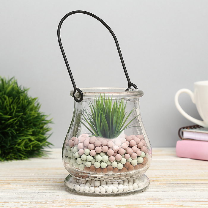 Растущая трава "Стеклянная баночка" 9,5х4х4 см