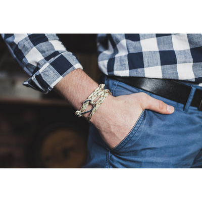 Браслет унисекс "Морской бриз" крючок, цвет бежевый