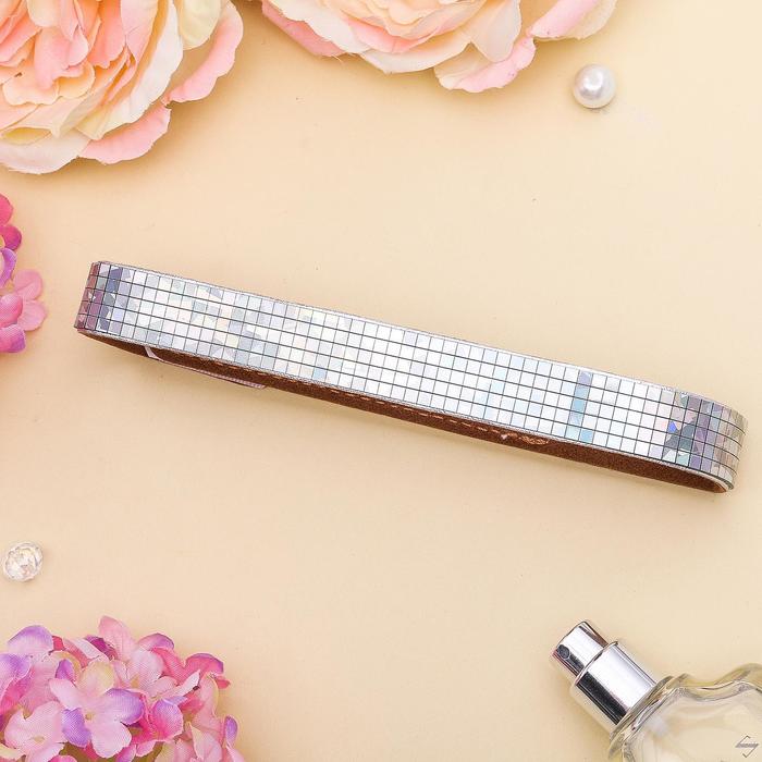 Чокер "Дискотека" 5 рядов, цвет радужно-серебристый