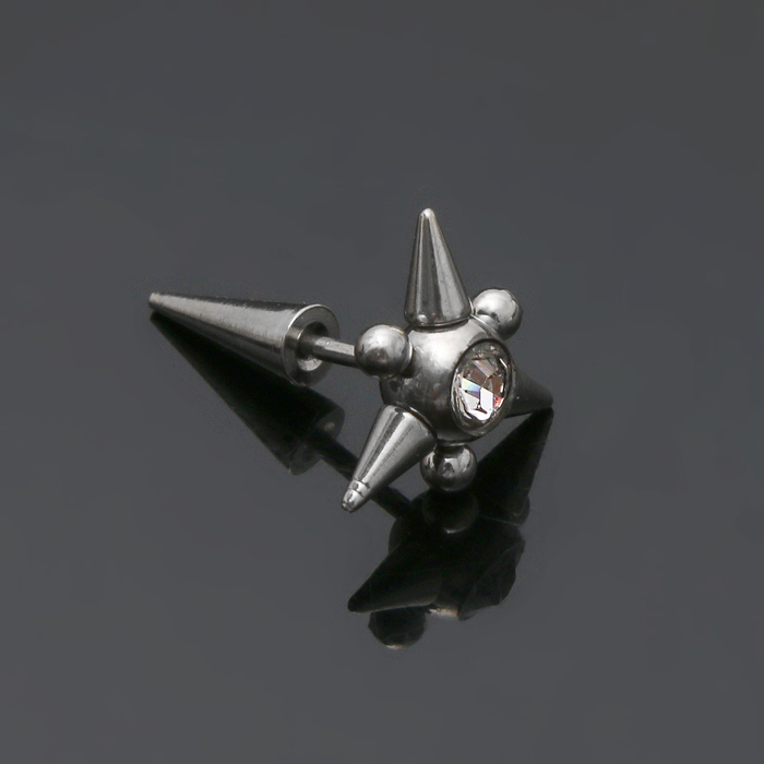 Пирсинг "Булава", цвет белый в серебре, фас 12 шт