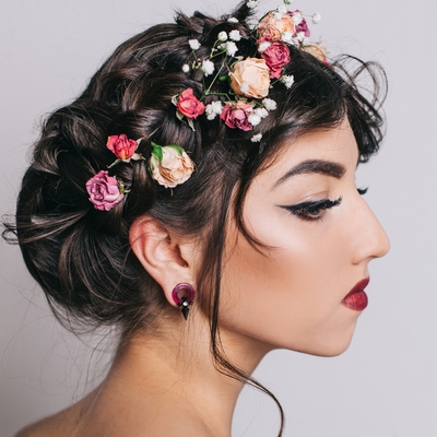 Пирсинг в ухо "Кресты", цвет черно-белый, фас 12 пар