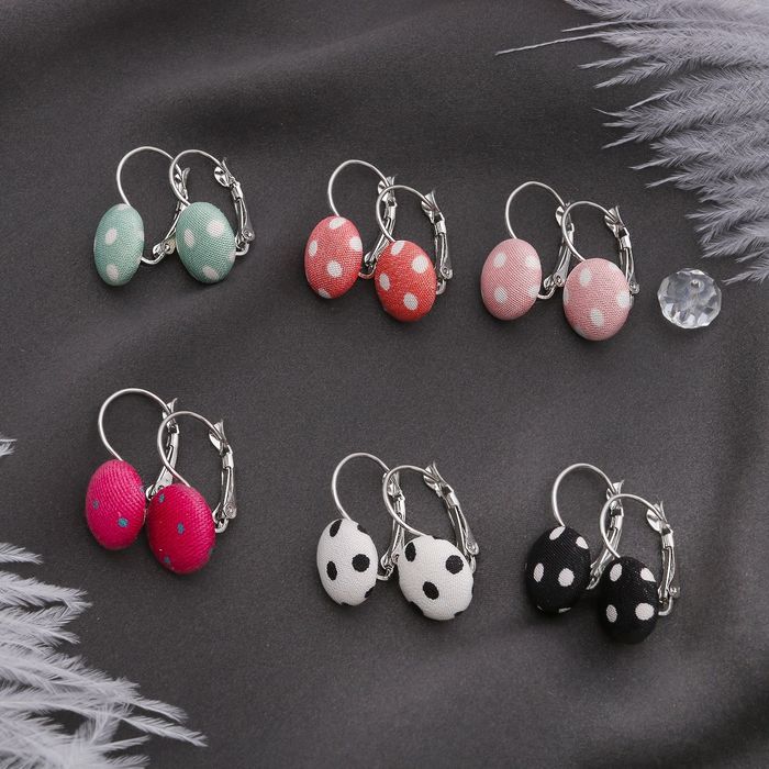 Серьги ассорти "Круг" милена, цвет МИКС