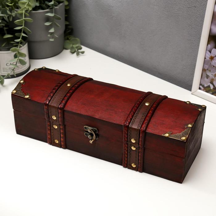 Шкатулка дерево под бутылку "Пиратская" 10х33х11,5 см