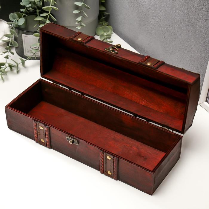 Шкатулка дерево под бутылку "Пиратская" 10х33х11,5 см