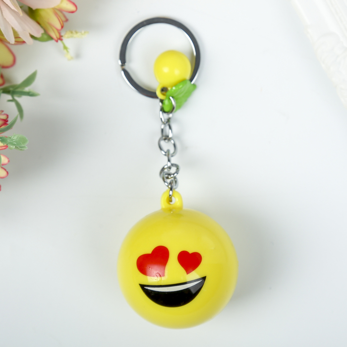 Брелок пластик висюльки "Смайл-шар" МИКС 8,5х4х4 см