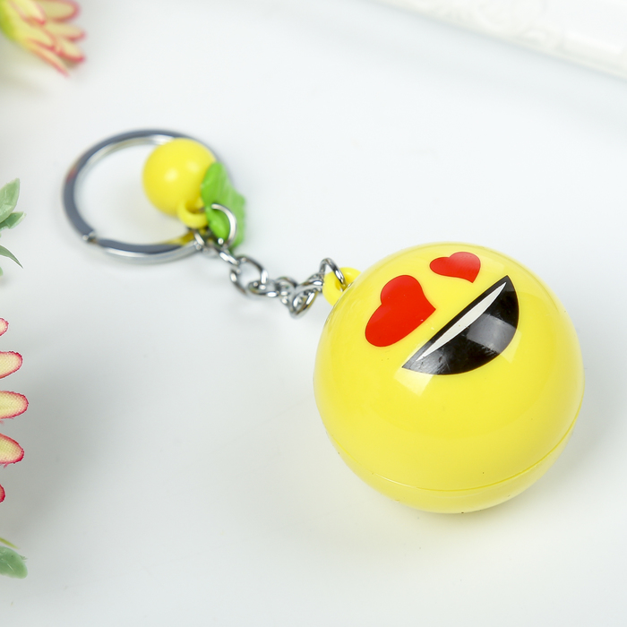 Брелок пластик висюльки "Смайл-шар" МИКС 8,5х4х4 см