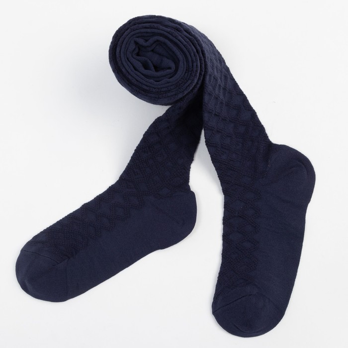 Колготки детские ажурные 2ФС73, цвет темно-синий, рост 140-146 см