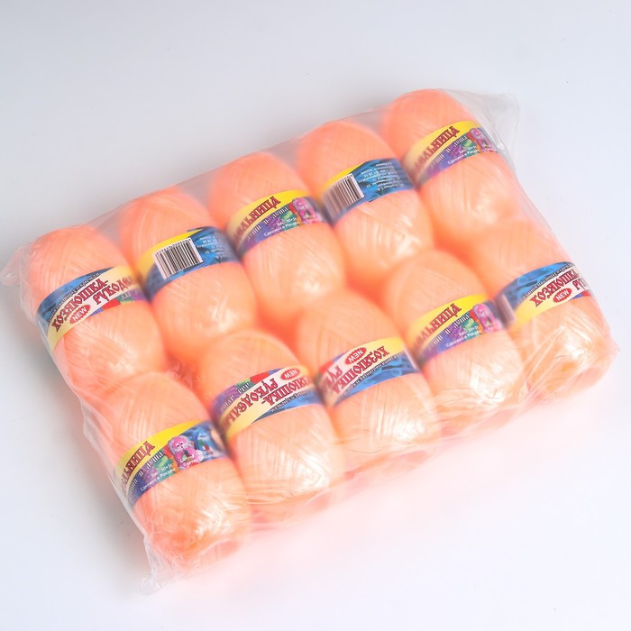 Пряжа "Для души и душа" 100% полипропилен 200м/50гр набор 10шт (персик прозр.)