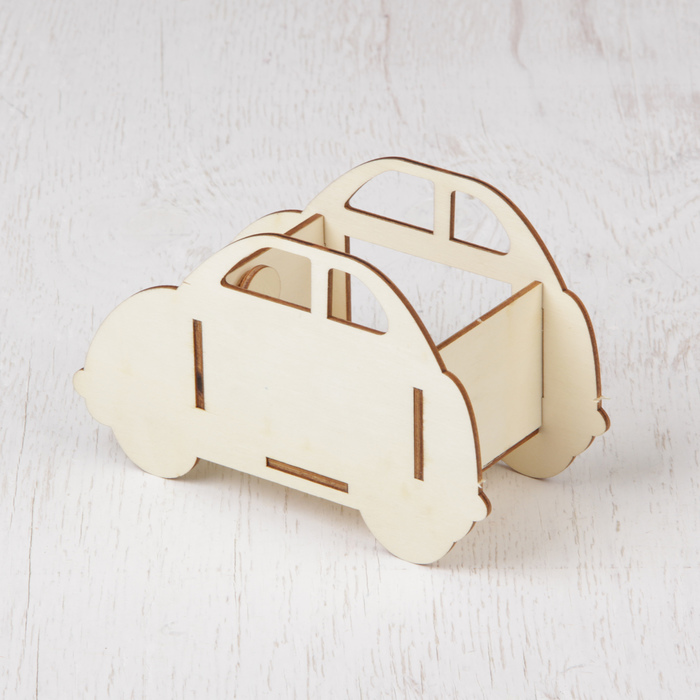 Карандашница сборная"Машинка", под роспись