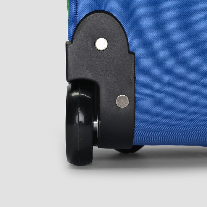 Чемодан малый, 20", 32 л, 1 отдел, 4 наружных кармана, 2 колеса, цвет синий