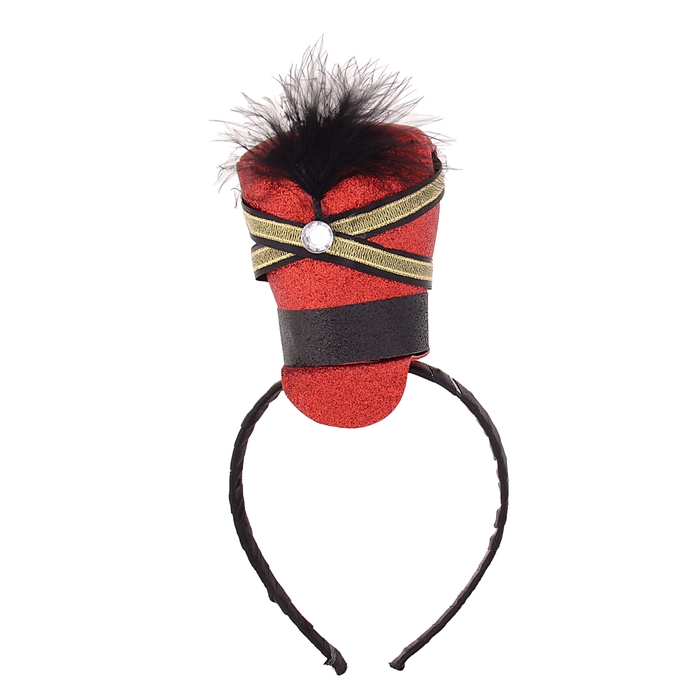 Карнавальный ободок "Гусар", два цвета черный, красный