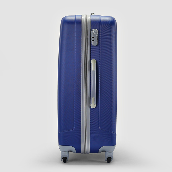 Чемодан большой, 28", 98 л, 4 колеса, кодовый замок, цвет тёмно-синий