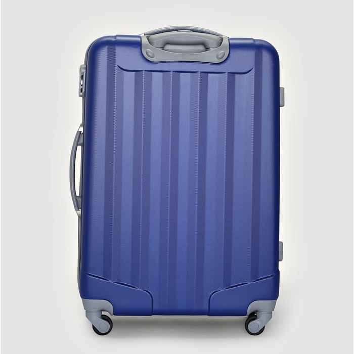 Чемодан большой, 28", 98 л, 4 колеса, кодовый замок, цвет тёмно-синий