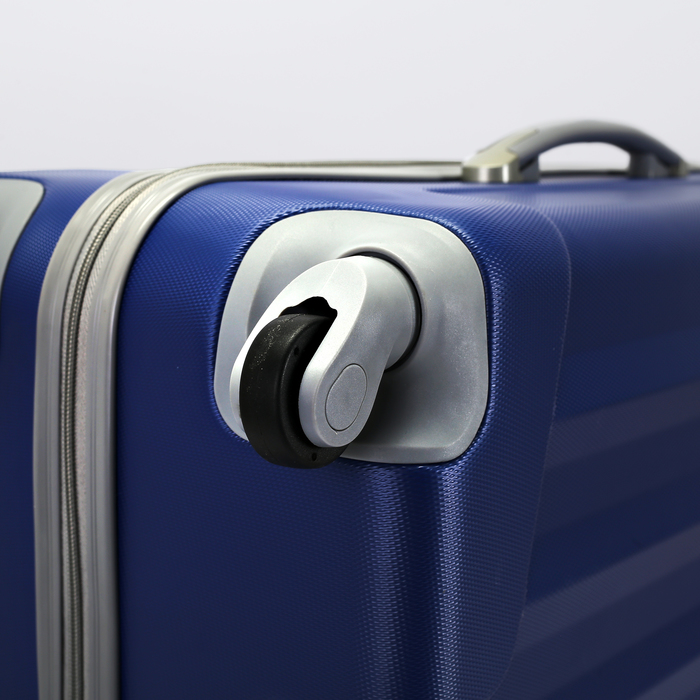 Чемодан большой, 28", 98 л, 4 колеса, кодовый замок, цвет тёмно-синий