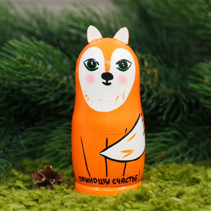 Матрешка 3 кукольная "Лисичка" 11см