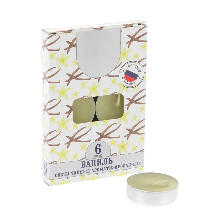 Набор чайных свечей ароматизированных «Ваниль», 6 штук