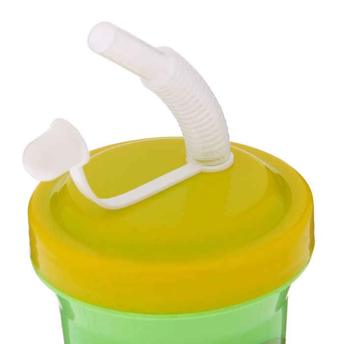 Бокал 500 мл "Каркуша с конфетами", с крышкой и трубочкой, цвет красный