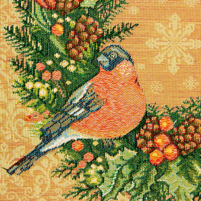 Салфетка "Новогодний венок" 32 х 40 см, гобелен 95% п/э, 5% хл