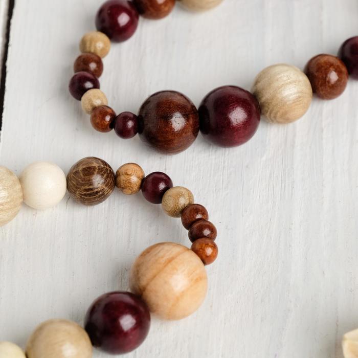 Браслет ручная работа, деревянный "Витаминки", цветной