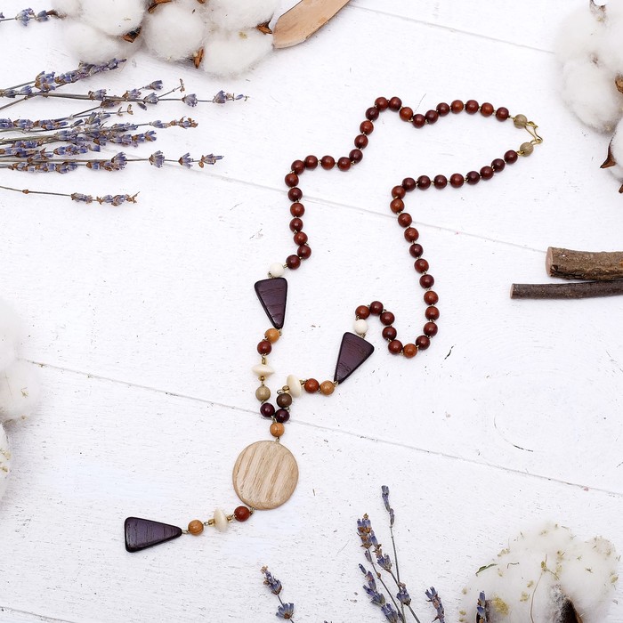 Кулон ручная работа, деревянный "Облачко малое", цвет МИКС