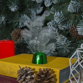 

Подставка световая "Снеговик на коньках", 14.5х10.5 см, 1 LED, RGB микс