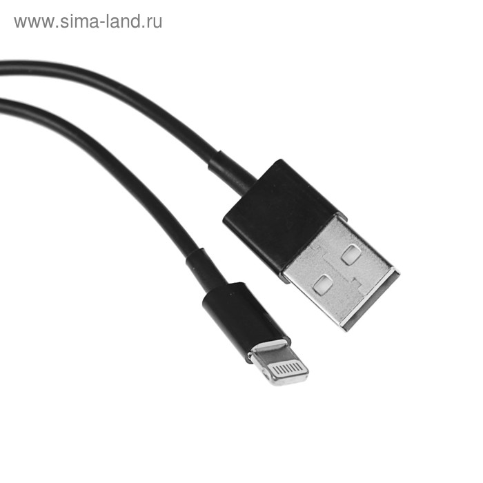 Кабель Mirex, Lightning - USB, 1А, 1 метр, черный