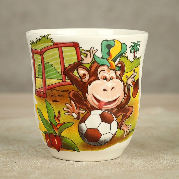 Стакан "Бриз", обезьянки, деколь, 0,2 л, микс
