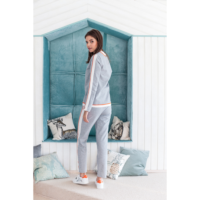 Костюм женский (джемпер, брюки) "Гламур", р-р 50, рост 170, цвет серый 2038